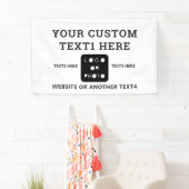 Banderoles Blanc Moderne Simple Entreprise Logo Photo Marque (En situation)