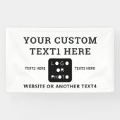 Banderoles Blanc Moderne Simple Entreprise Logo Photo Marque (Horizontal)