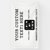 Banderoles Blanc Moderne Simple Entreprise Logo Photo Marque (Vertical)