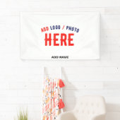 BANDEROLES BLANC PERSONNALISABLE MODERNE ET ÉLÉGANT, MARQUE V (En situation)