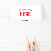 BANDEROLES BLANC PERSONNALISABLE MODERNE ET ÉLÉGANT, MARQUE V (Insitu)