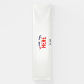 BANDEROLES BLANC PERSONNALISABLE MODERNE ET ÉLÉGANT, MARQUE V (Verticale)