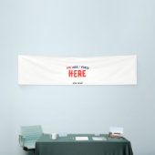 BANDEROLES BLANC PERSONNALISABLE MODERNE ET ÉLÉGANT, MARQUE V (Salon professionnel)