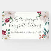 Banderoles Blanc rose foncé rouge Fiançailles de végétation f (Horizontal)