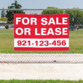 Banderoles Blanc rouge personnalisé à vendre ou à louer Immob (Insitu)