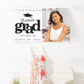 Banderoles Blancs noir photo de graduation simple moderne aud (En situation)