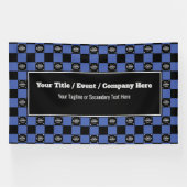 Banderoles Bleu & Black Check - Corporate Event / Trade Show (Horizontal)