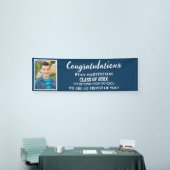 Banderoles Bleu Blanc Lycée College Graduation Photo (Salon professionnel)