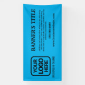 Banderoles Bleu ciel | Logo moderne Black Business (Verticale)