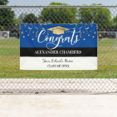 Banderoles Bleu Confetti Graduation (En situation)