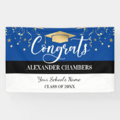 Banderoles Bleu Confetti Graduation (Horizontal)