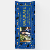 Banderoles Bleu Congrats Diplômé sur mesure Photo Graduation (Vertical)