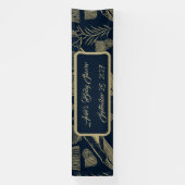 Banderoles Bleu de baleine marine vintage (Verticale)