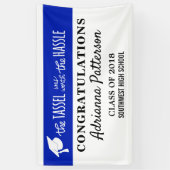 Banderoles Bleu diplômé| Le Tassel Vaut La Peine Du Hassle (Vertical)