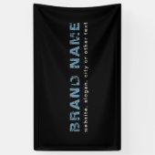 Banderoles Bleu et noir Artsy Grunge Nom commercial (Vertical)