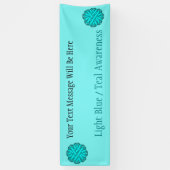 Banderoles Bleu/Fleur Turquoise Ruban par Kenneth Yoncich (Vertical)