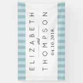 Banderoles Bleu, Lignes, Motif rayé, Mariage (Vertical)