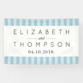 Banderoles Bleu, Lignes, Motif rayé, Mariage (Horizontal)