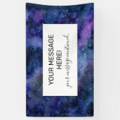 Banderoles Bleu violet majestueux étoile Nebula Aquarelle (Vertical)