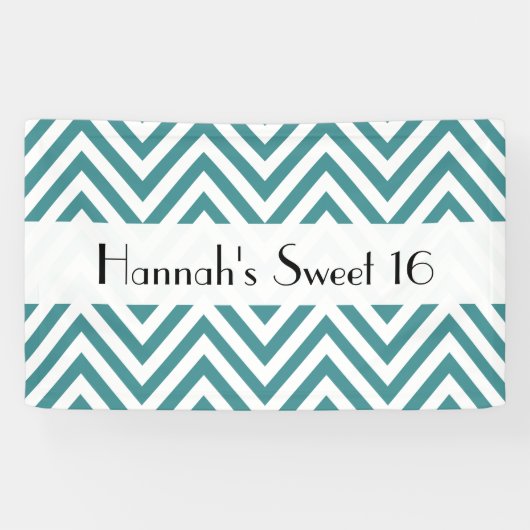 Banderoles Bleu Zigzag, Chevron, Motif Zigzag, Doux 16 (Horizontal)