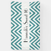 Banderoles Bleu Zigzag, Chevron, Motif Zigzag, Doux 16 (Vertical)