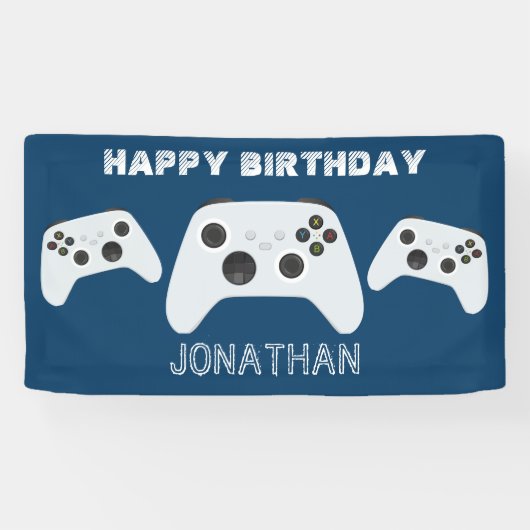 BANDEROLES BLEUE CONTROLLER GAMER NIVEAU HAUT SAC FAVOR (Horizontal)