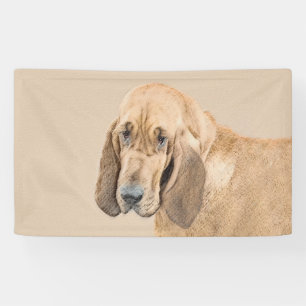 Banderoles Bloodhound Peinture - Joli chien d'origine art