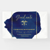 Banderoles Blue Abstrait Nurse Médicale Caduceus Graduation (Horizontal)