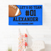 Banderoles Blue Black Football Team Spirit (En situation)