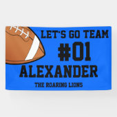 Banderoles Blue Black Football Team Spirit (Horizontal)