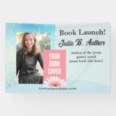 Banderoles Blue Bokeh Auteur Livre Lancement Invitation (Horizontal)