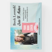 Banderoles Blue Bokeh Auteur Livre Lancement Invitation (Verticale)