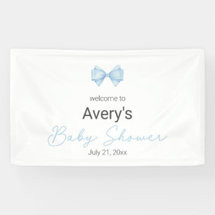 Banderoles Blue Bow Modern Boy Baby shower