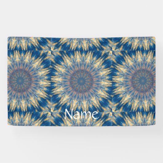 Banderoles Blue Chakra Kaleidoscope Thunder_Cove (Horizontal)