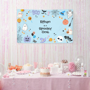 Banderoles Blue Éffrayant One mignonne Fantôme Halloween 1er