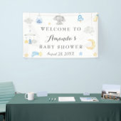 Banderoles Blue Elephant Boy Stuff Baby shower fond (Salon professionnel)