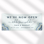 Banderoles Blue Glitter Agate Geode Luxe Entreprise