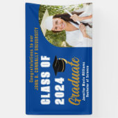 Banderoles Blue Graduate Photo Arch Moderne Graduate Party (Vertical)