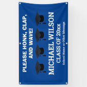 Banderoles Blue Graduation Félicitations Diplômé (Vertical)