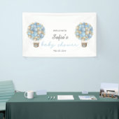 Banderoles Blue Hot Air Balloon Boy Baby shower (Salon professionnel)