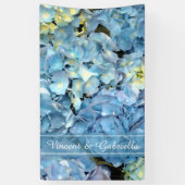 Banderoles Blue Hydrangea Floral Mariage (Vertical)