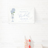 Banderoles  Blue Hydrangea & Silver Champagne Welcome (Insitu)