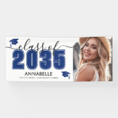 Banderoles Blue Photo Graduation Party (Horizontal)