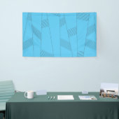Banderoles Blue, simple, elegant, abstract line pattern (Salon professionnel)