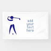 Banderoles Blue White Golf Player Style Custom Sports Bannièr (Horizontal)