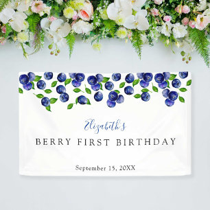 Banderoles Blueberry Berry Premier anniversaire Arrière - pla