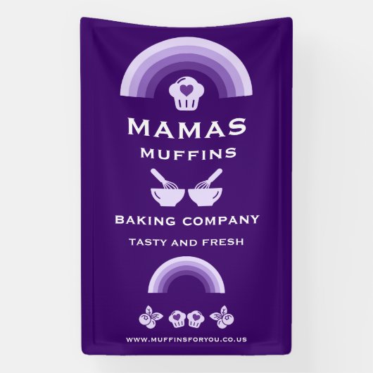 Banderoles Blueberry Muffin Baker (Verticale)