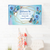 Banderoles Blues de Cornflower en aquarelle (En situation)