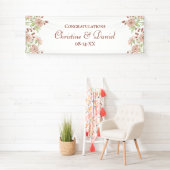Banderoles Blush Pink Roses Wedding Banner (En situation)