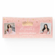 Blush Rose Gold 2 Photo Anniversaire Quinceanera